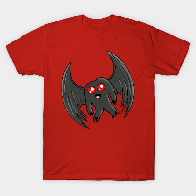 Mothman Kawaii Excited Red T-Shirt by theartofron
